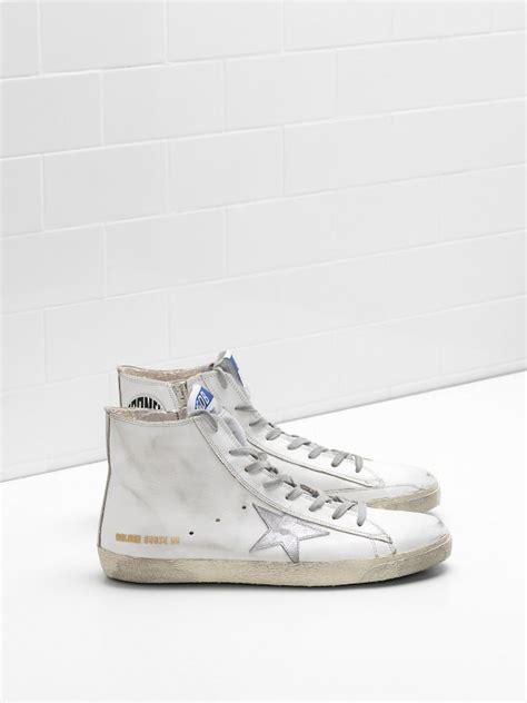 Golden Goose Mens Francy Sneakers En Cuir Et En Daim Star Hommes