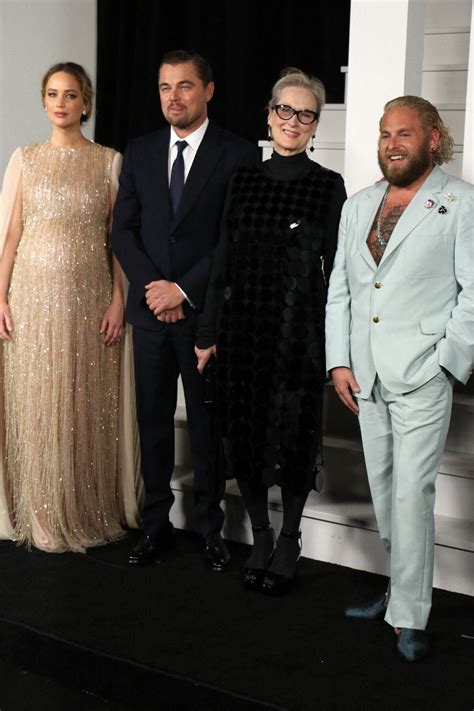 Photo Jennifer Lawrence Enceinte Leonardo Dicaprio Meryl Streep Et Jonah Hill à La