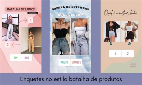 Enquetes Para Loja De Roupas E Ideias Para Stories