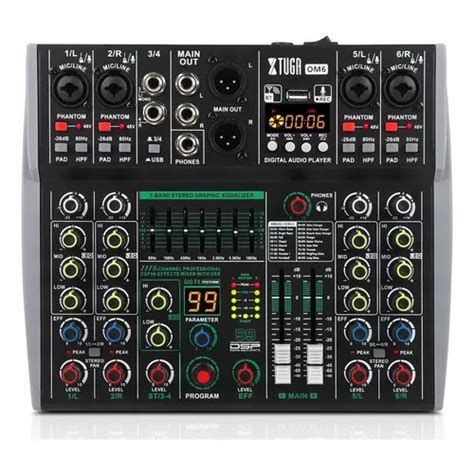 Xtuga Om Professional Channel Audio Mixer With Dsp Effects Audio