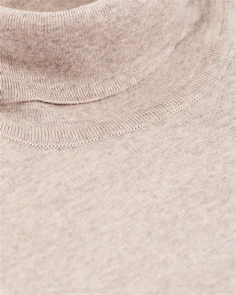 John Smedley Cherwell Extra Fine Merino Rollneck Soft Fawn At