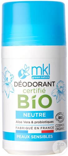 MKL Green Nature Déodorant Neutre Peaux Sensibles Bio Roll On 50ml