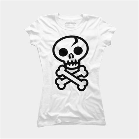 Skull And Crossbones T Shirt By Wotto Design By Humans