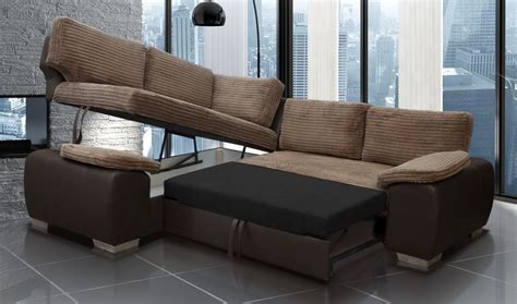 Leather Corner Sofa Bed With Storage | Baci Living Room