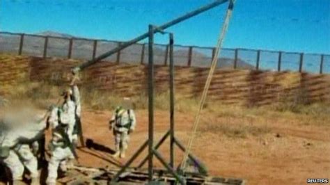 Catapult Used To Throw Drugs Over Us Border Bbc News