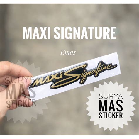 Jual Stiker Yamaha Nmax Maxi Signature Motor Timbul Shopee Indonesia