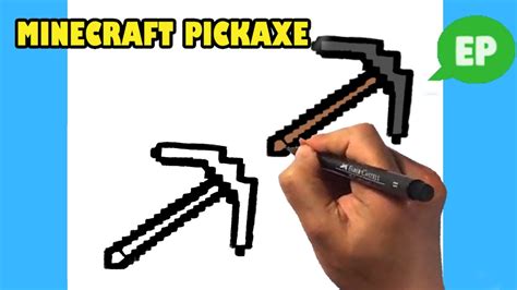 Minecraft Pickaxe Drawing At Getdrawings Minecraft Iron, 46% OFF