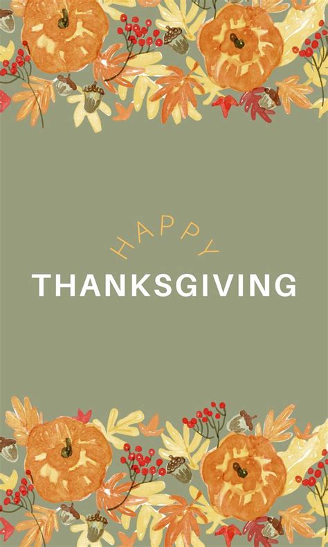 Happy Thanksgiving Wallpaper, Sage Green Phone Background, Pumpkin Phone Backgrou… | Happy ...