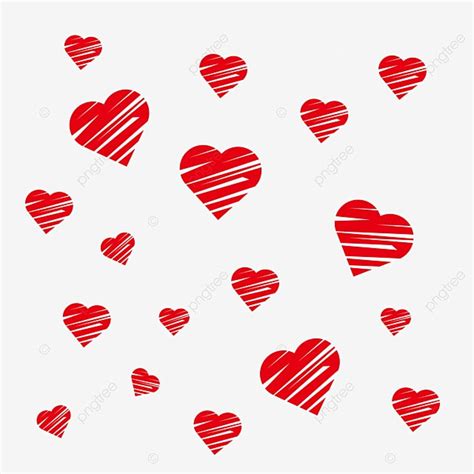 Transparent Love Vector Hd Png Images Red Love Floating Hand Painted