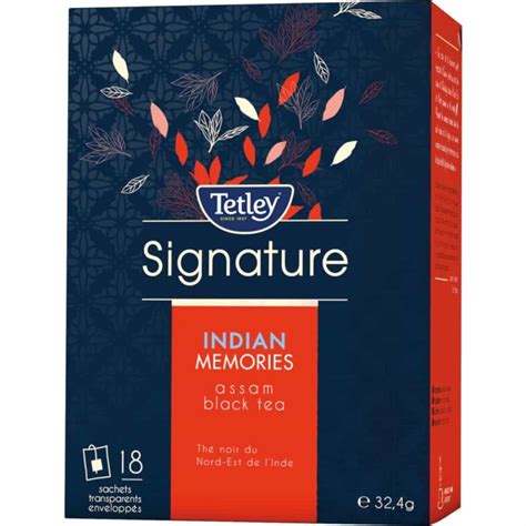 Tetley Signature Indian Memories Assam Black Tea 18 Torebek W Kopertkach — Monpresi®