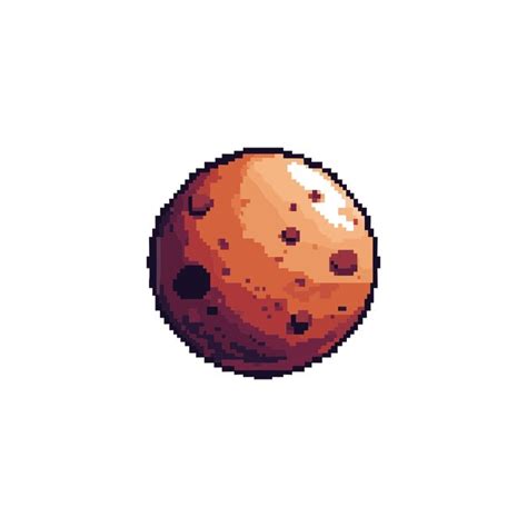 Premium Vector Mars Planet In Pixel Art 8 Bit Retro Vector Illustration