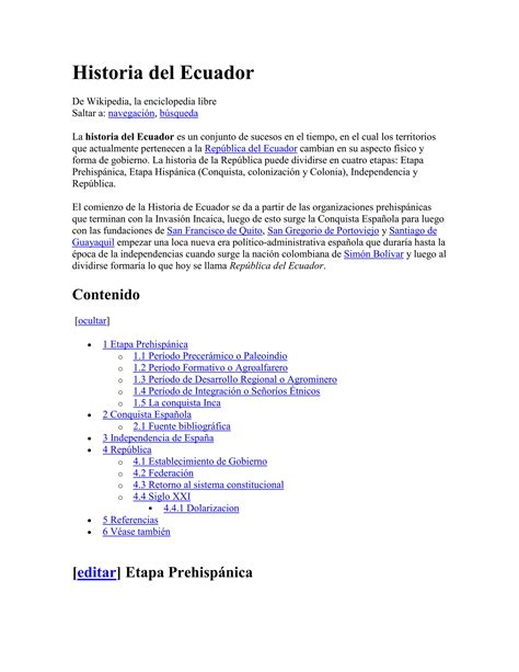 Historia Del Ecuador Pdf