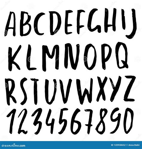 Handwritten Simple Font Hand Drawn Sketch Alphabet Cartoon Vector