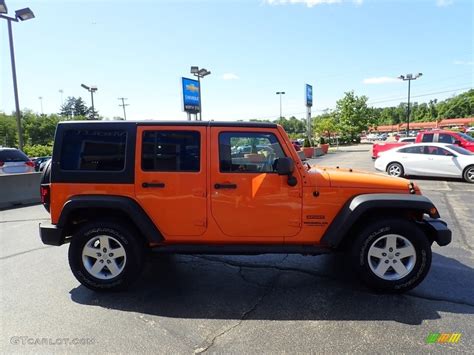 2012 Crush Orange Jeep Wrangler Unlimited Sport 4x4 133658574 Photo 9