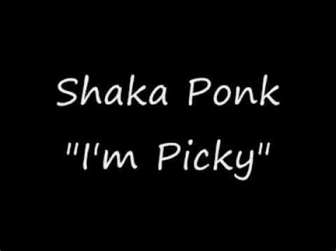 Shaka Ponk I M Picky Lyrics Youtube