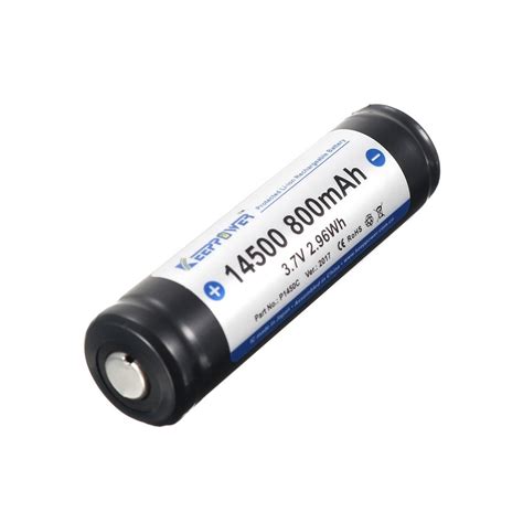 KeepPower 14500 3 7V 800mAh védett Li ion akkumulátor Lenser