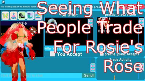 Seeing What People Trade For Rosies Rose Roblox Royale High Youtube