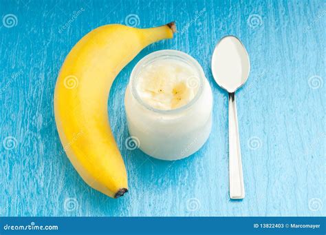 Banana Yogurt Stock Image Image Of Strawberry Glass 13822403