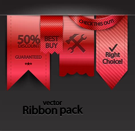 Vector Ribbon Pack At Collection Of Vector Ribbon