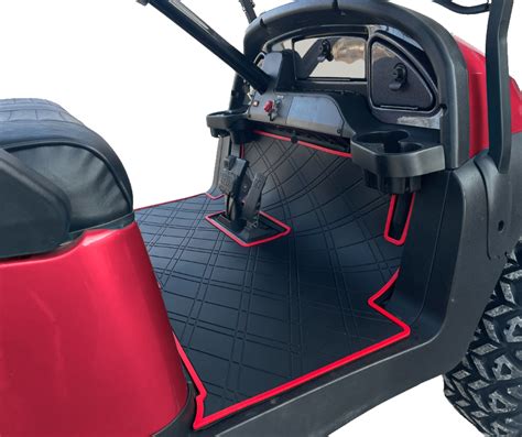 Red Trim Golf Cart Floor Mat For Club