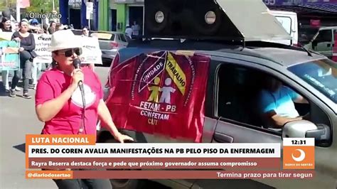 Presidente do Coren PB faz balanço positivo dos protestos e fala sobre