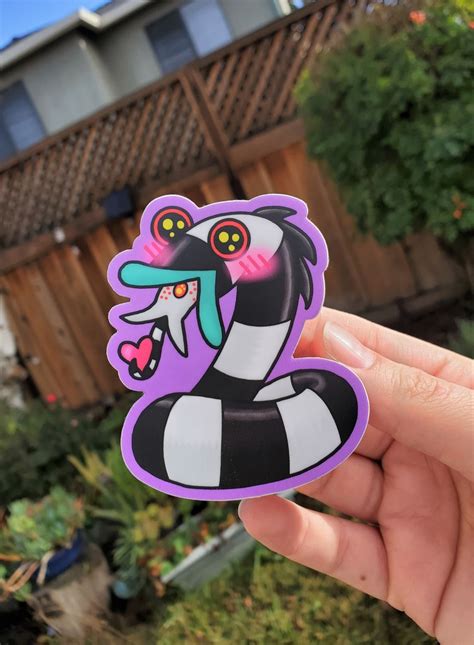 Beetlejuice Kawaii Sandworm Vinyl Sticker Etsy