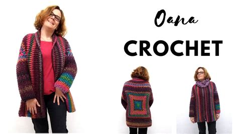 Cardigan Un Quadrato All Uncinetto By Oana Youtube