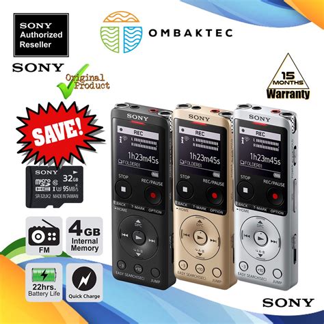 Sony Icd Ux F Stereo Digital Voice Recorder With Noise Reduce