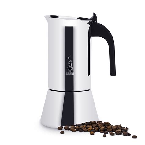 BIALETTI EDELSTAHL ESPRESSOKOCHER für 6 Tassen Induktion Espresso Maker