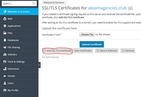 How To Generate And Install A Self Signed Certificate In Plesk