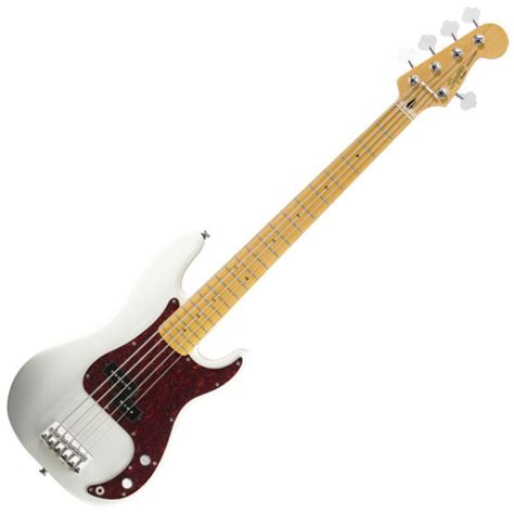 Squier By Fender Vintage Modified P Bass V 5 String Olympic White