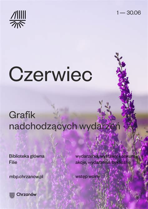 Grafik nadchodzących wydarzeń CZERWIEC 2021 Miejska Biblioteka