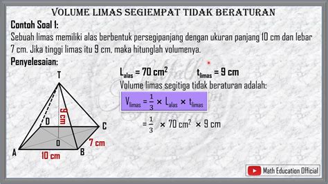 Volume Limas Segiempat Tidak Beraturan Youtube