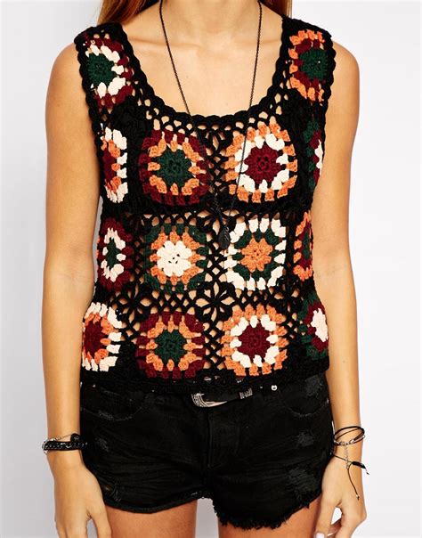 Crochelinhasagulhas Blusa Colorida Em Croch Da Asos