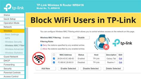 How To Block Any Wifi User In Tp Link Router Methods Youtube