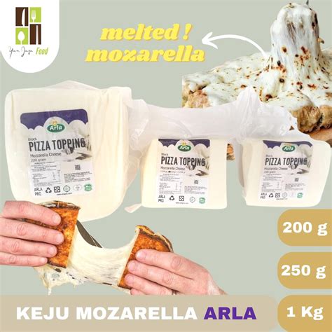 Jual Keju Mozarella Arla Pizza Topping Unsalted Gr Gr Kg