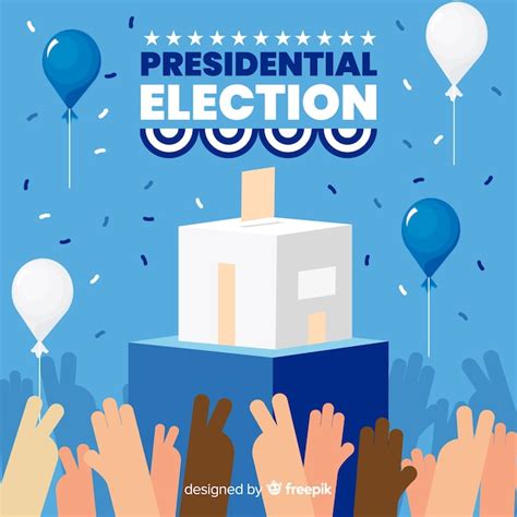 Premium Vector Presidential Election Composition With Flat Design