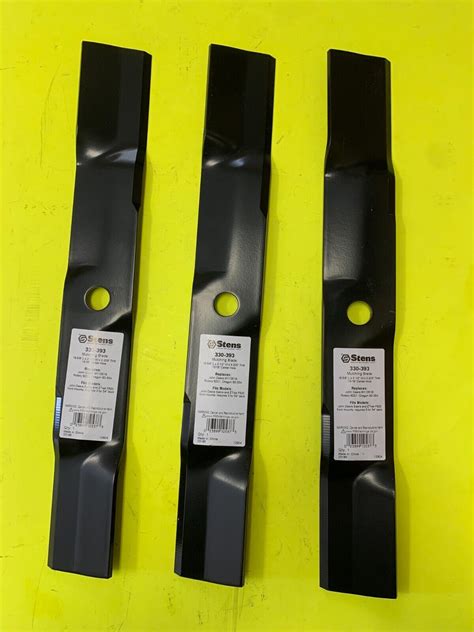 Set Of 3 Mulching Blades For John Deere 54 Mowers Replaces M113518 Ebay