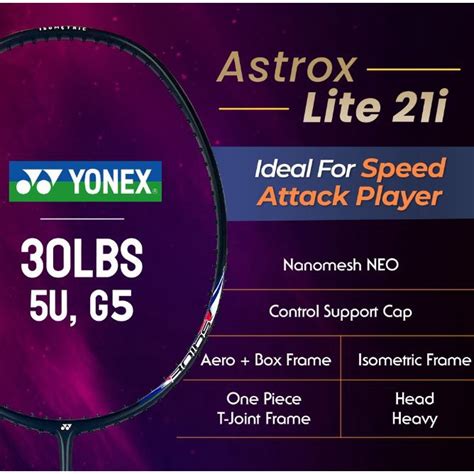 RAKET YONEX ASTROX LITE 21i Racket Badminton ORIGINAL MAX 30LBS