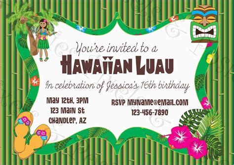 Hawaiian Party Invitations Free Printable Free Printable