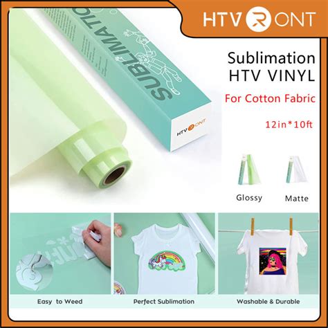 Htvront Clear Htv Vinyl For Sublimation X Ft Upgraded Matte