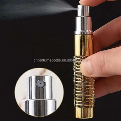 Mub Luxury Mini 5ml Refillable Metal Aluminum Atomizer Durable Travel Pocket Spray Perfume Glass