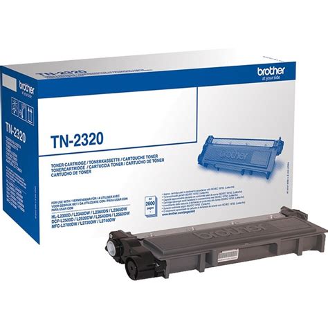 Brother Tn 2320 Toner Cartridge Black Laser High Yield 2600 Page Per Cartridge Oem