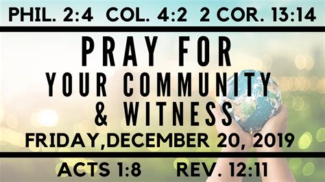 Pray For Your Community And Witness Grace Chapel Pickwick