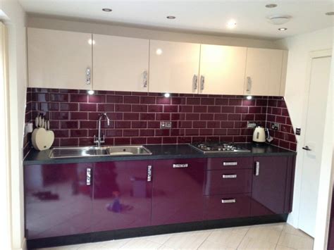 Gloss Purple Kitchen Cabinets