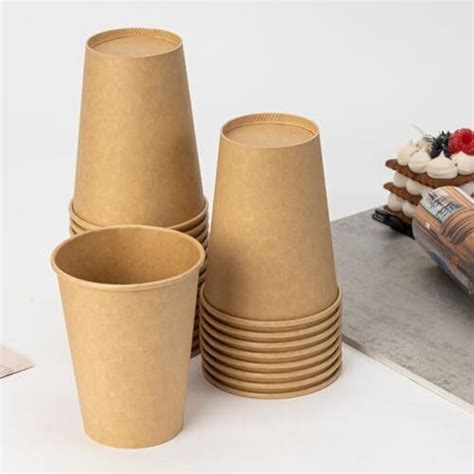 Racetop Pack Oz Coffee Cups Disposable Coffee Cups Kraft Paper