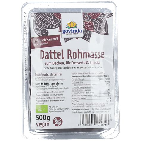 Govinda Dattes Brutes 500 G Redcare Apotheke