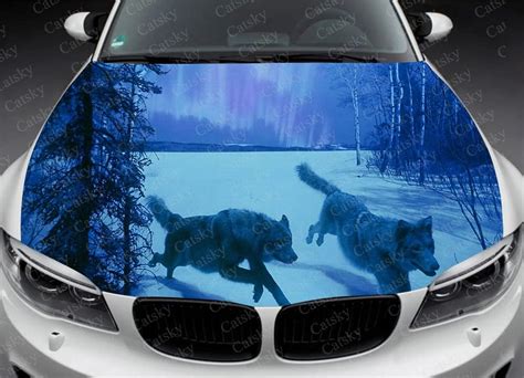 Hapmeote Wolf Angry Vinyl Car Hood Decal Wrap Graphic Truck Decal Truck Graphic