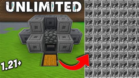 Easiest COBBLESTONE Farm For Minecraft Bedrock PE 1 21 UNLIMITED