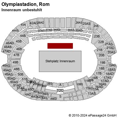 Olympiastadion Rom Innenraum Bestuhlt Saalplan